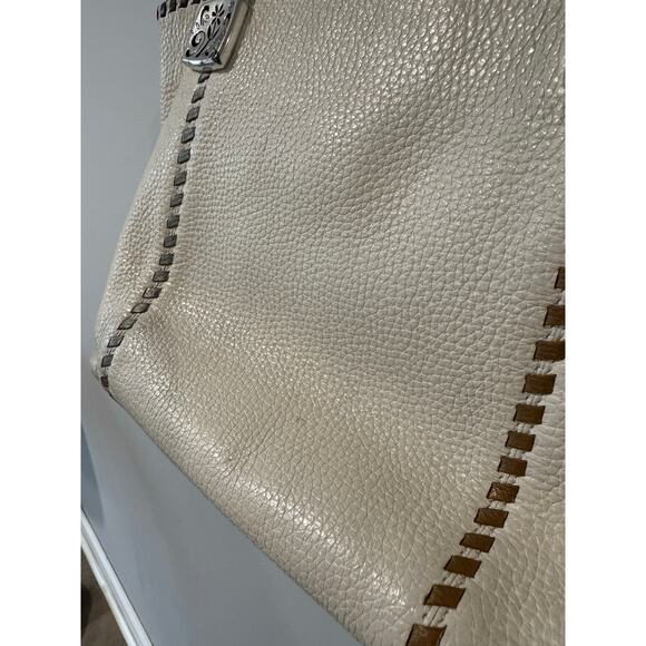 Brighton Pebbled Leather Small Tote Bag White – Shoulder Purse (Great Condition) - Picture 5 of 7